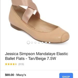 Jessica Simpson Ballet Flat, Nude, Brand New,
